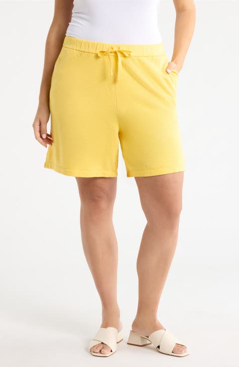 Organic Cotton French Terry Drawstring Shorts (Plus)