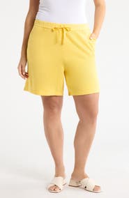 Eileen Fisher Organic Cotton French Terry Drawstring Shorts