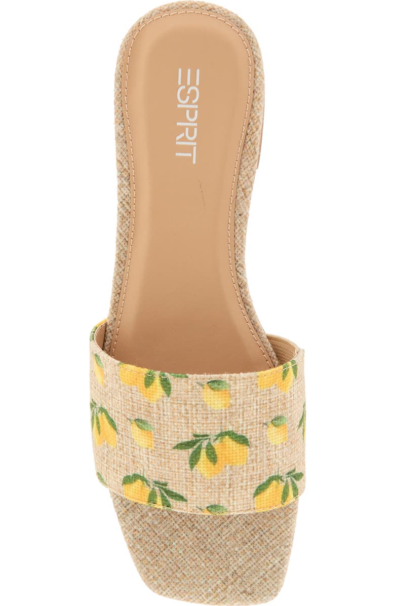 Esprit Rylee Slide Sandal, Alternate, color, Natural Linen/ Lemon