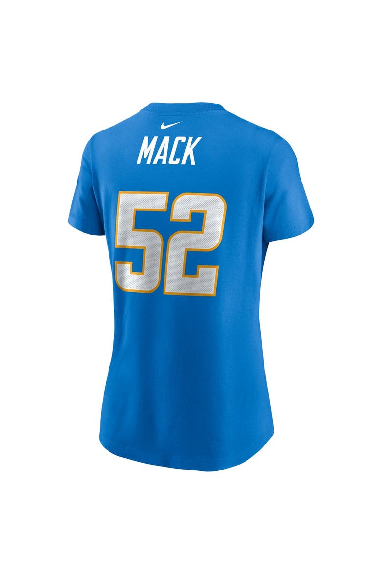 Women's Nike Khalil Mack Powder Blue Los Angeles Chargers Player Name & Number T-Shirt, Alternate, color, Powder Blue