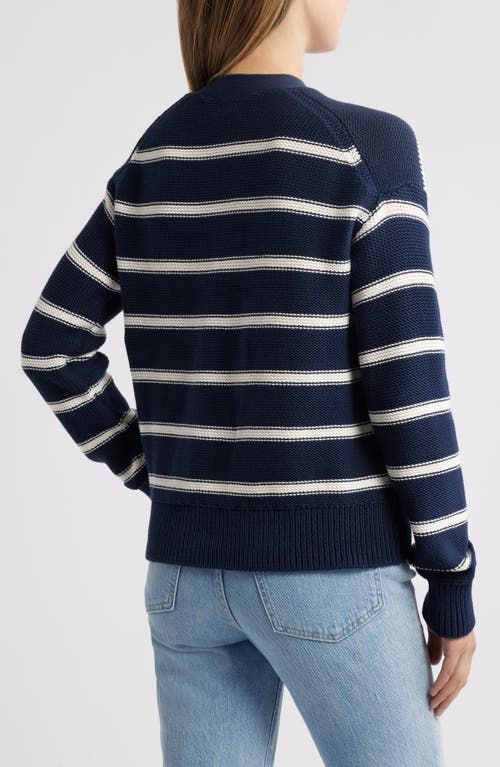 Shop Caslon ® Stripe Pima Cotton Cardigan