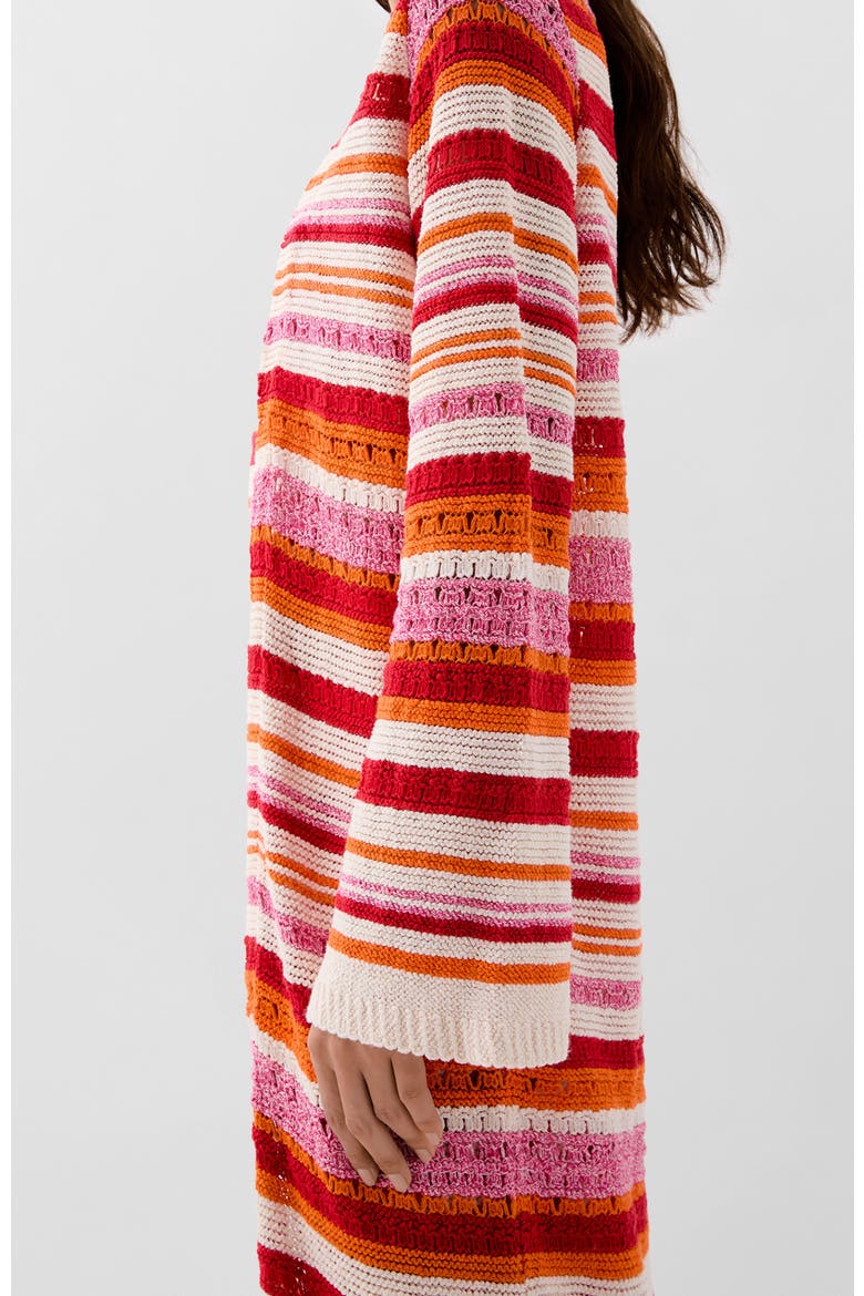 Crochet Summer Cardigan, Main, color, Multi-red