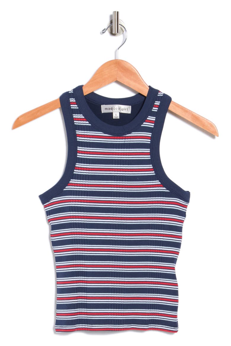 Stripe Rib Tank, Alternate, color, NAVY COMBO