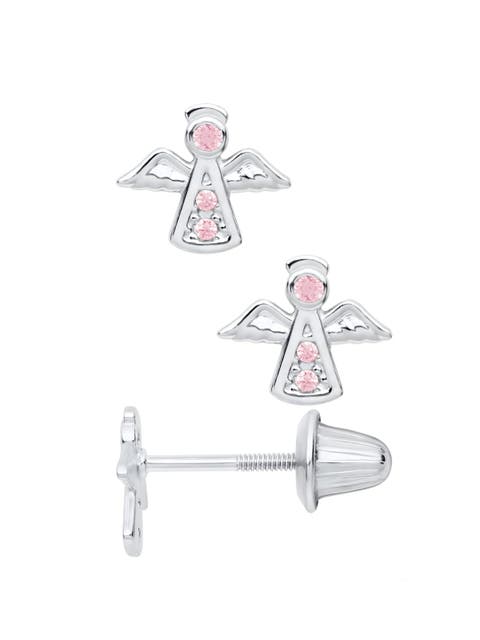 Angel Sterling Silver Earrings (Toddler, Little Kid 
Big Kid)