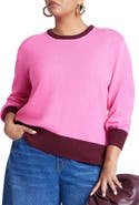 ELOQUII Contrast Rib Sweater