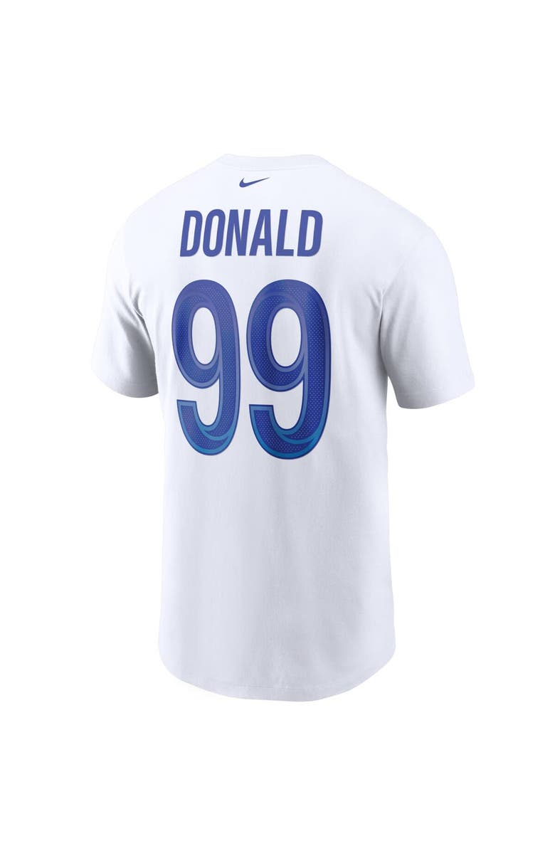 Nike Men's Nike Aaron Donald White Los Angeles Rams Name & Number T-Shirt, Alternate, color,