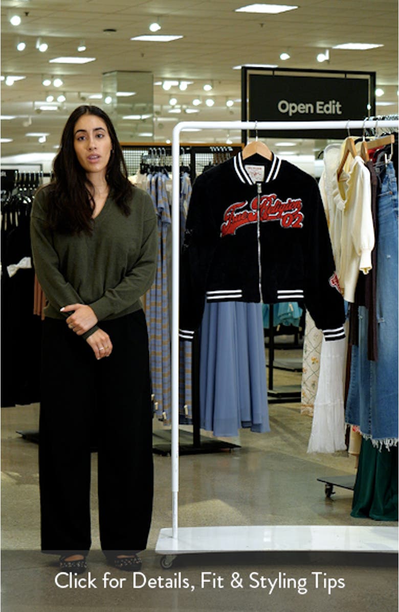 Varsity Chenille Bomber Jacket, sales video thumbnail