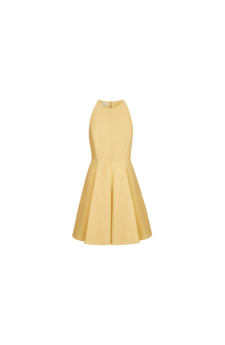 Brunello Cucinelli Poplin mini dress, Main, color, Yellow