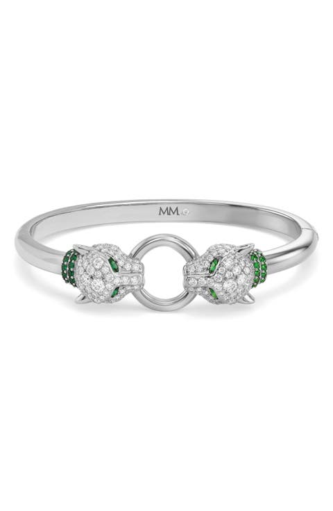 Jaguar Cubic Zirconia Cuff Bracelet