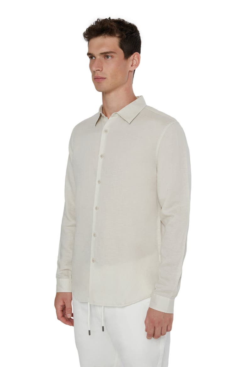 Air Linen Long Sleeve Shirt, Alternate, color, STONE