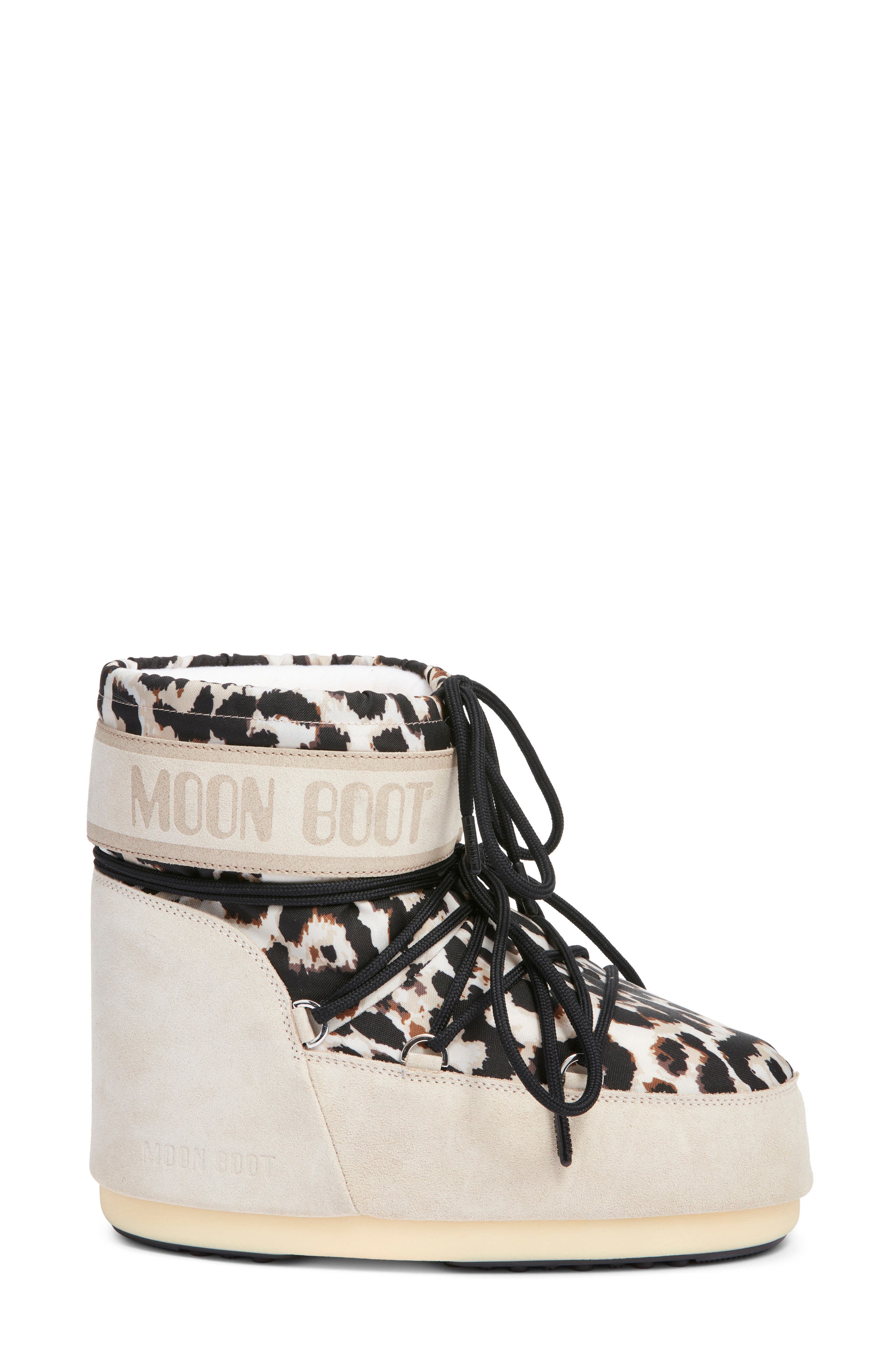 Moon Boot<sup>®</sup> Icon Low Water Repellent Leopard Print Boot, Alternate, color, Light Leopard