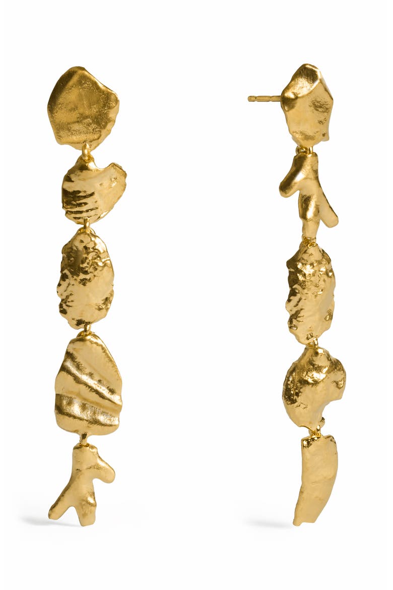 Fragments Drop Earrings, Main, color, 18K GOLD VERMEIL