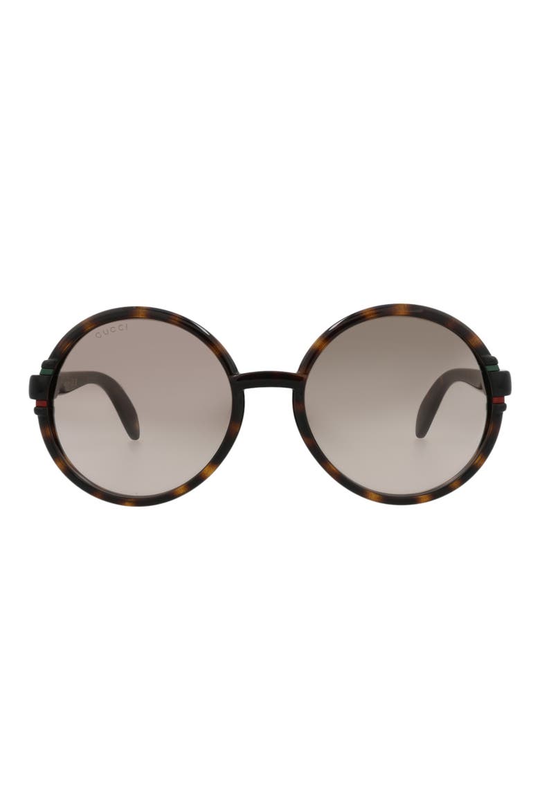 58mm Fashion Round Sunglasses, Main, color, HAVANA HAVANA BROWN