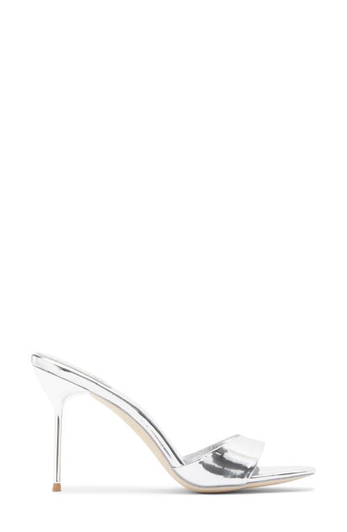 Jeffrey Campbell Ce-soire Slide Sandal In Silver Mirror