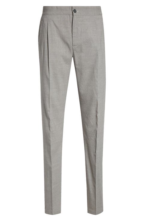 Pleated Wool Blend Pants