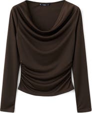 MANGO Odette Cowl Neck Top