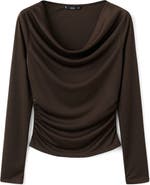 MANGO Odette Cowl Neck Top