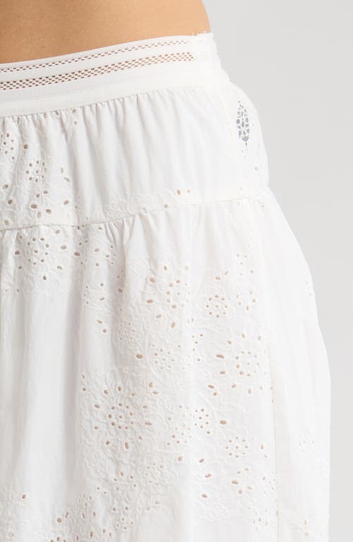 Shop Free People Fp Movement Gonna Love Me Eyelet Crop Joggers In White