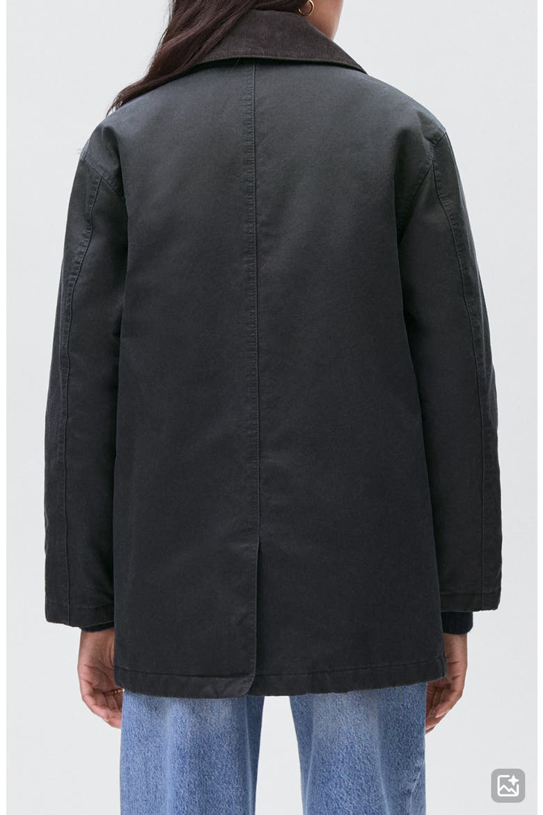 Waxed Effect Cotton Blend Jacket, Alternate, color, NAVY