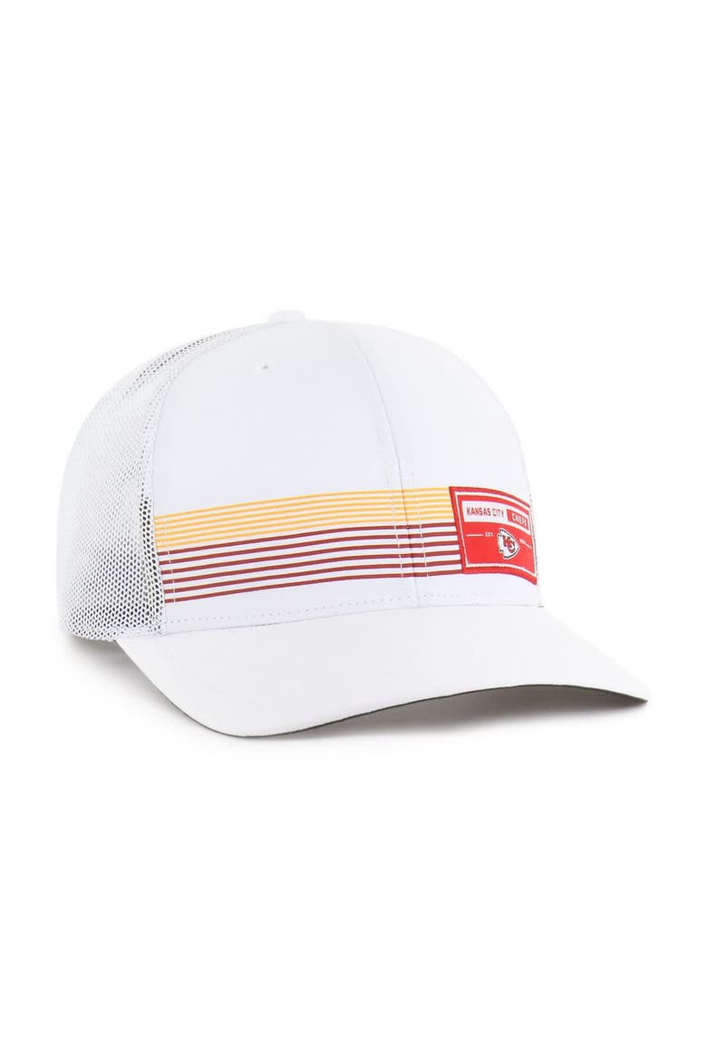 Men's '47 White Kansas City Chiefs Rangefinder Trucker Adjustable Hat, Alternate, color, White