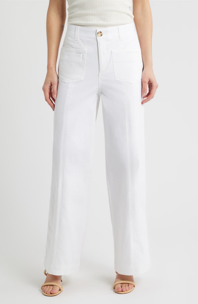 Wit
Wisdom Skyrise Patch Pocket Wide Leg Pants, Main, color, White