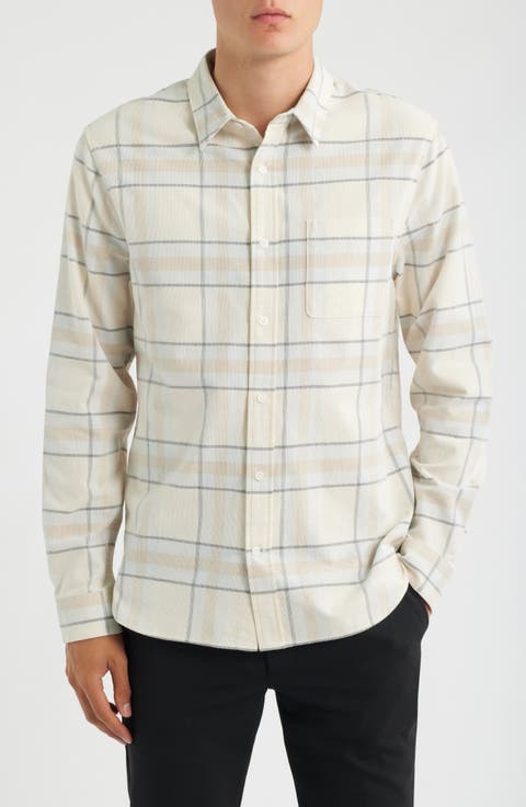 Holme Plaid Cotton Corduroy Button-Up Shirt