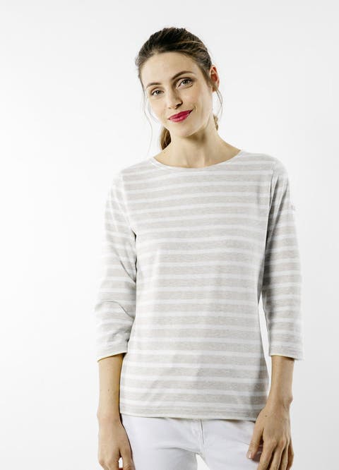 GALATHEE II - ¾ Sleeve Breton Striped Top