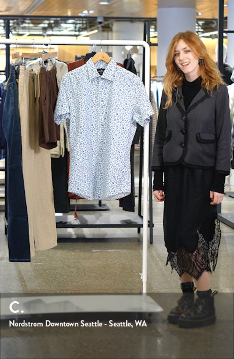 Upper Junction Floral Short Sleeve Button-Up Shirt, sales video thumbnail