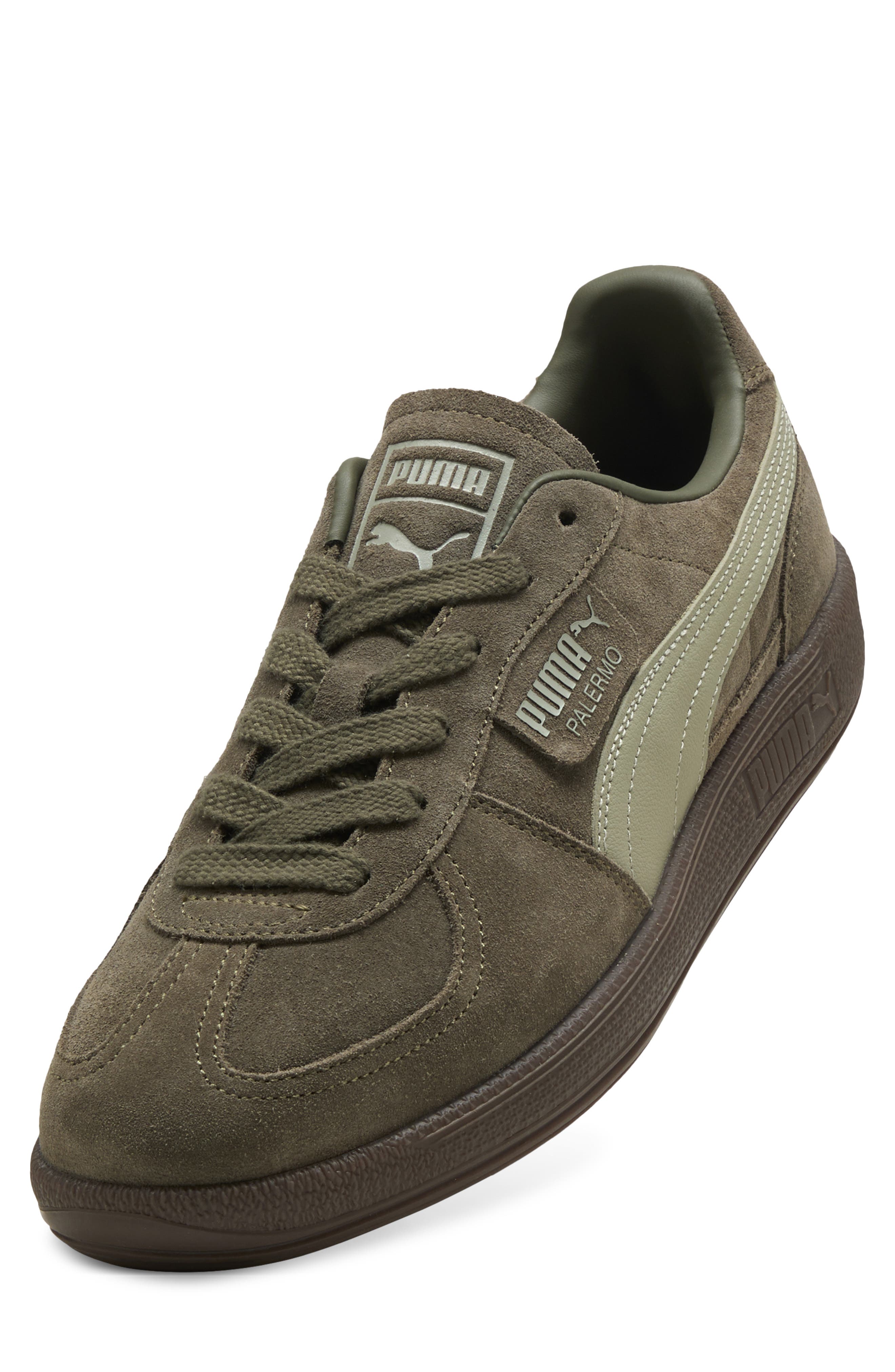 PUMA Palermo Sneaker, Alternate, color, Loden Green/ Gum