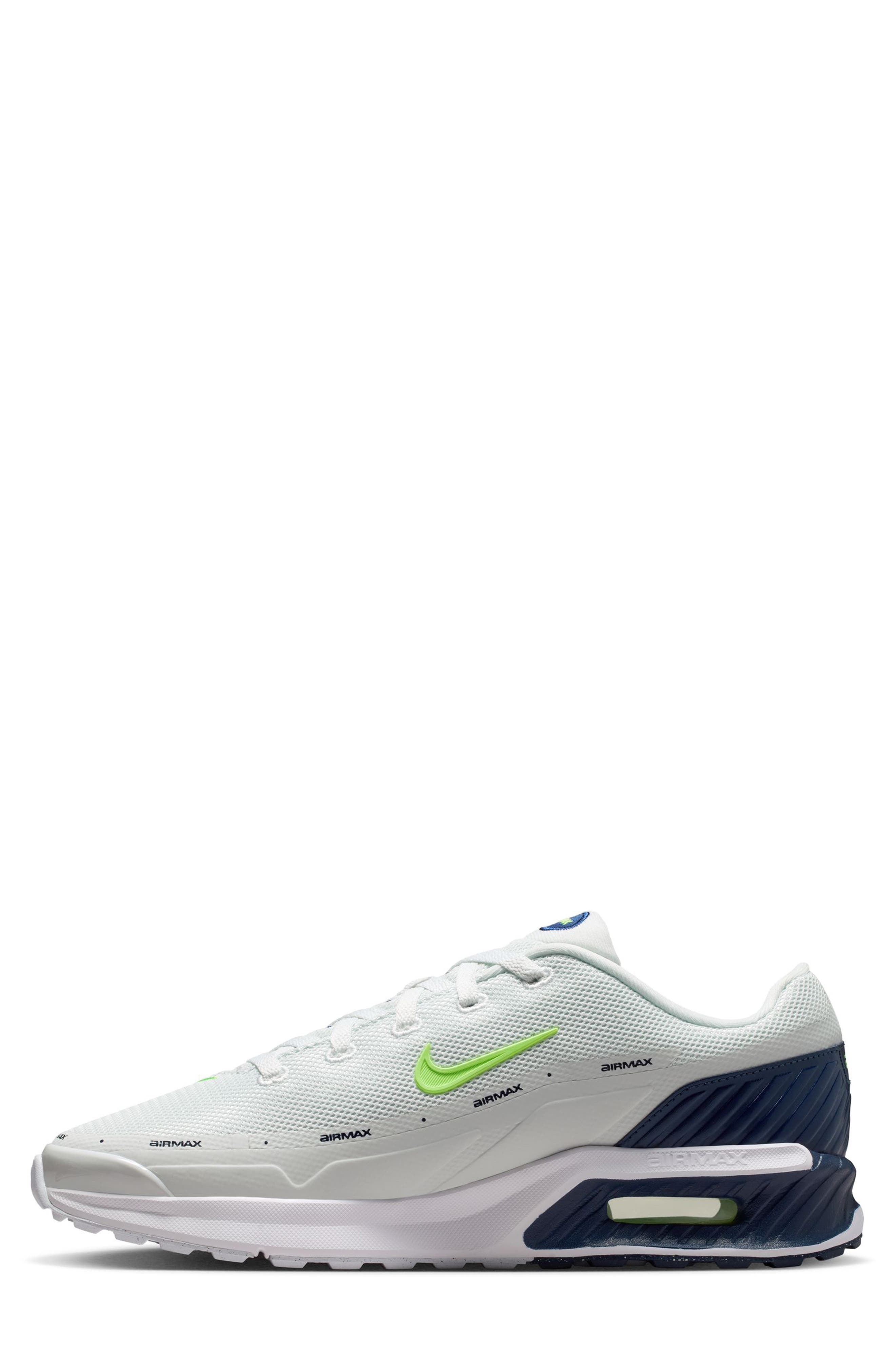 Air Max Bia Sneaker, Alternate, color, OFF WHITE/ LIME GLOW