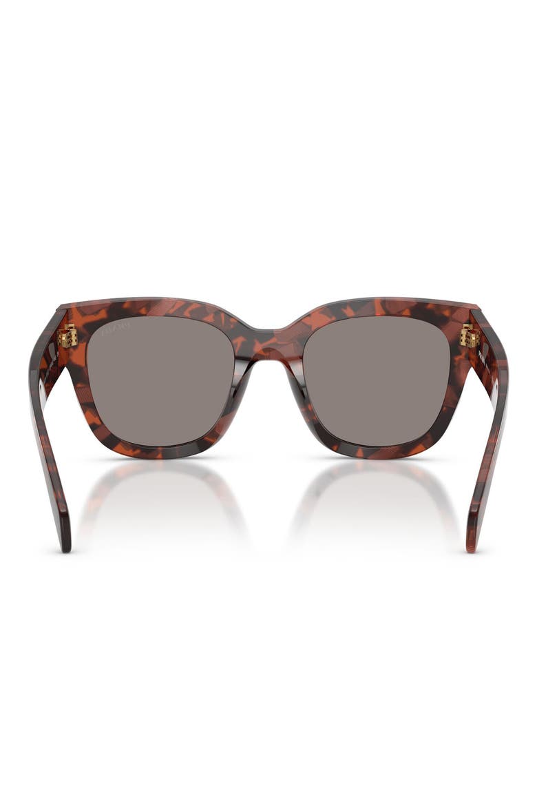 52mm Square Sunglasses, Alternate, color, AMARANTH TORTOISE / DARK GREY