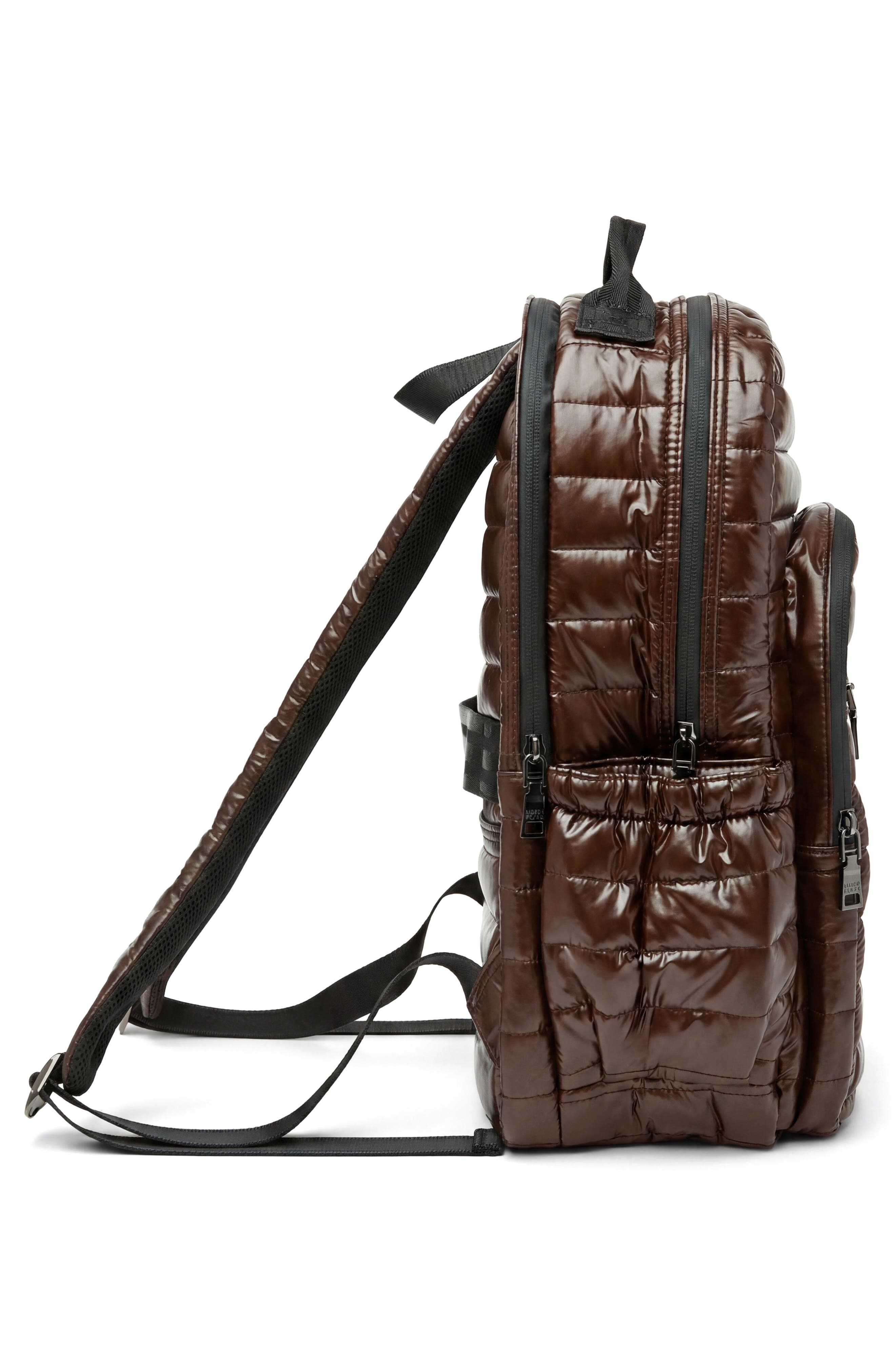 Headliner Quilted Backpack, Alternate, color, GLOSSY CHOCOLATE