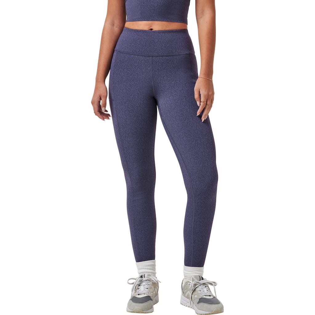 Travismathew Moveknit Bonded Pocket Leggings In Blue