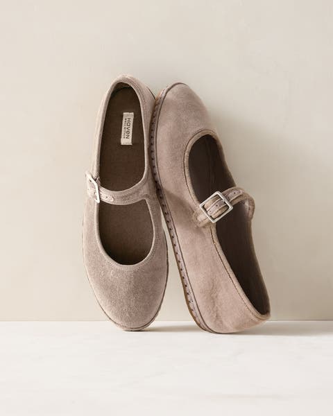 Velvet Mary Jane Ballet Flats
