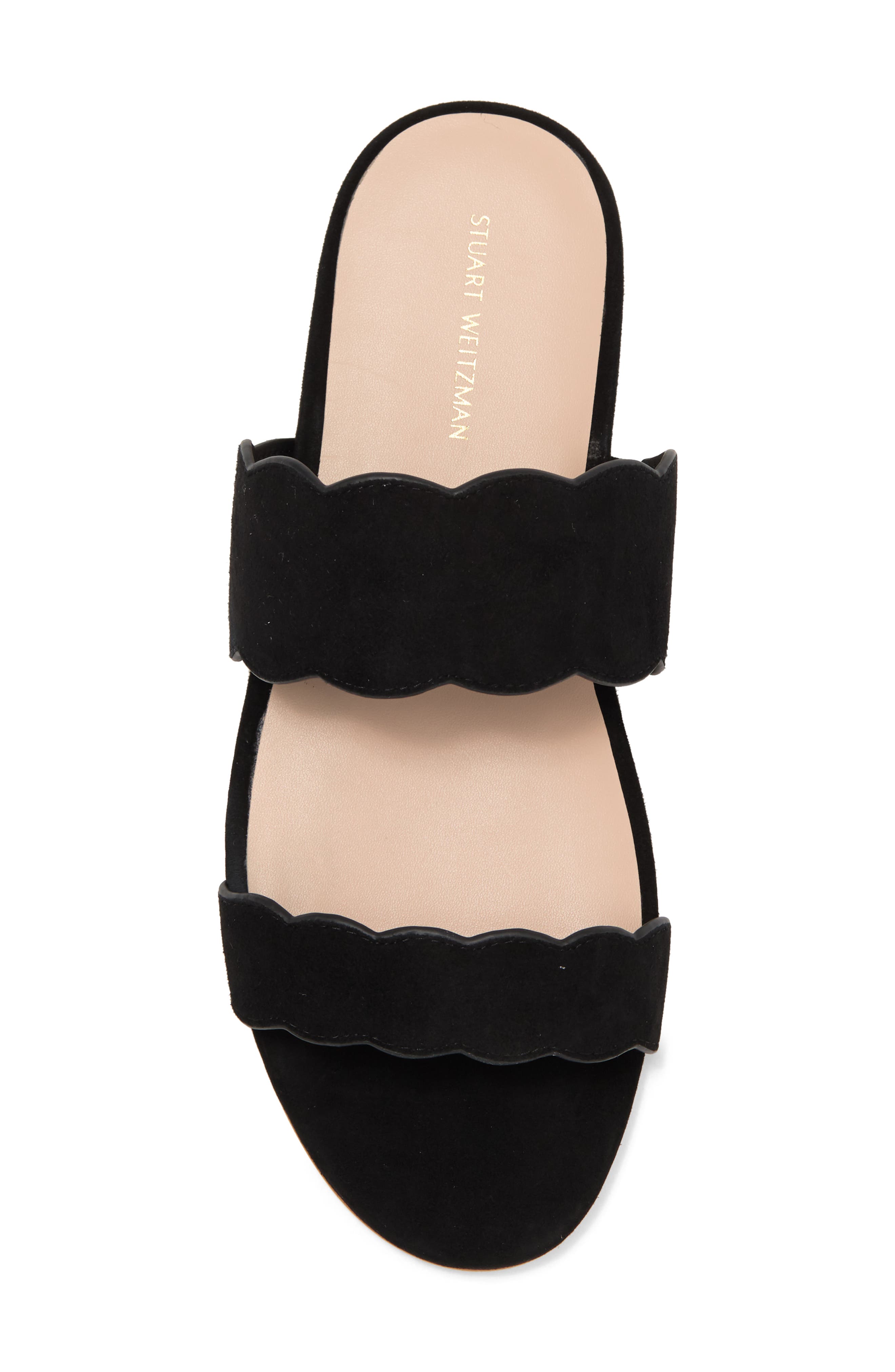 Stuart Weitzman Santorini Scallop Slide Sandal, Alternate, color, 