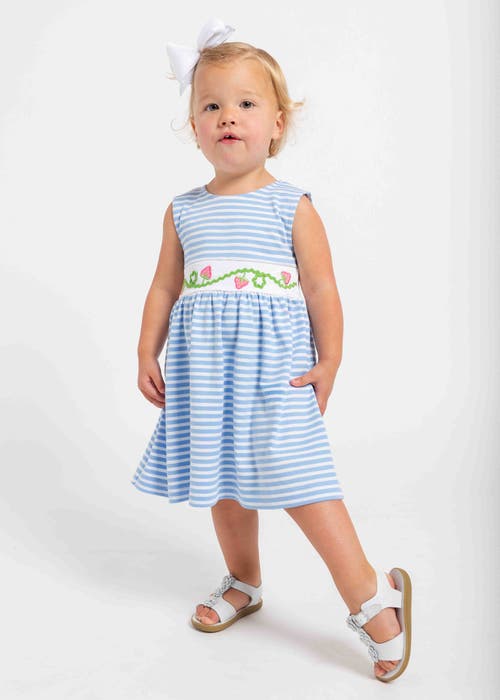FLORENCE EISEMAN FLORENCE EISEMAN STRIPE KNIT DRESS WITH STRAWBERRIES