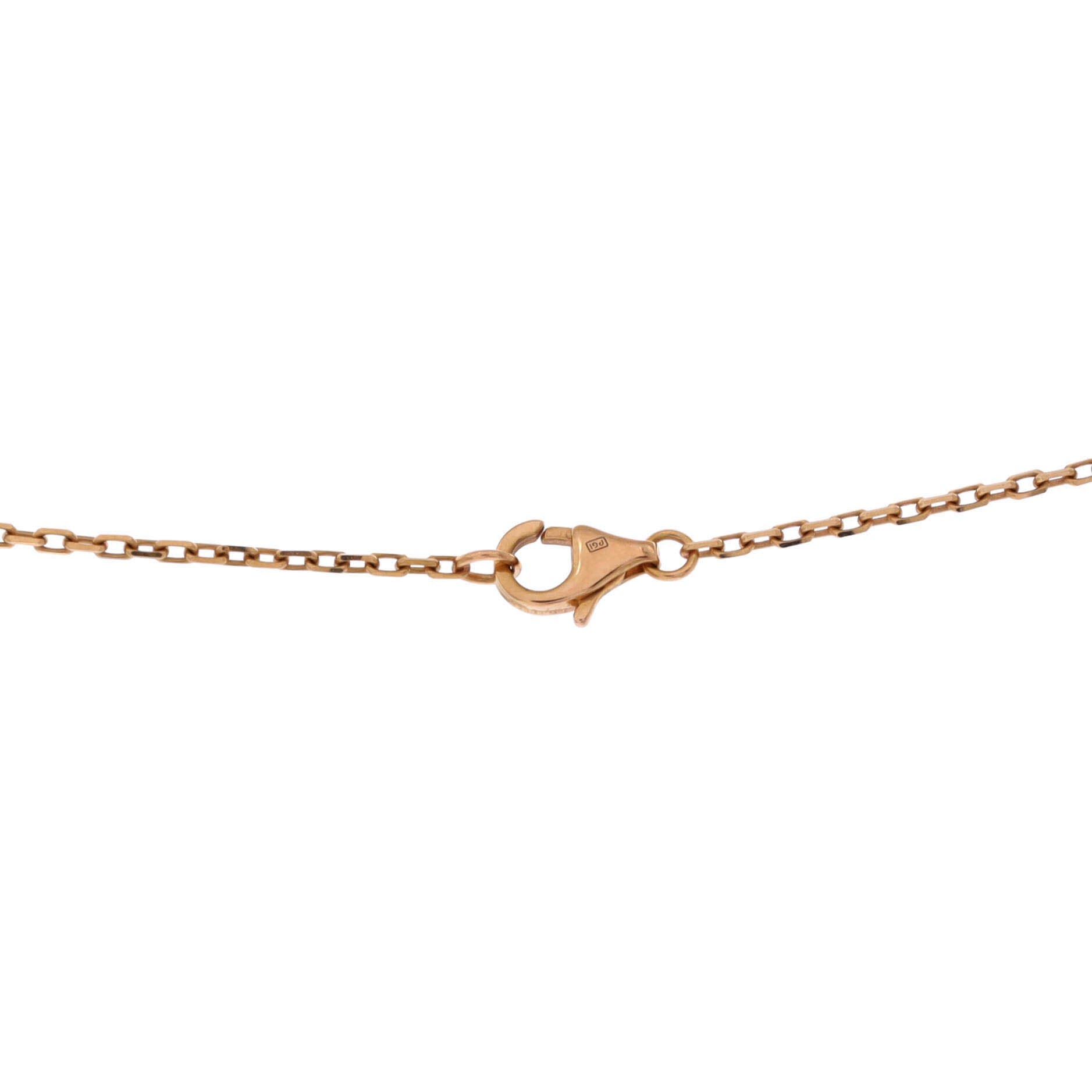 Love Interlocking Pave Necklace 18K Rose Gold and Diamonds, Alternate, color, Metallic Gold