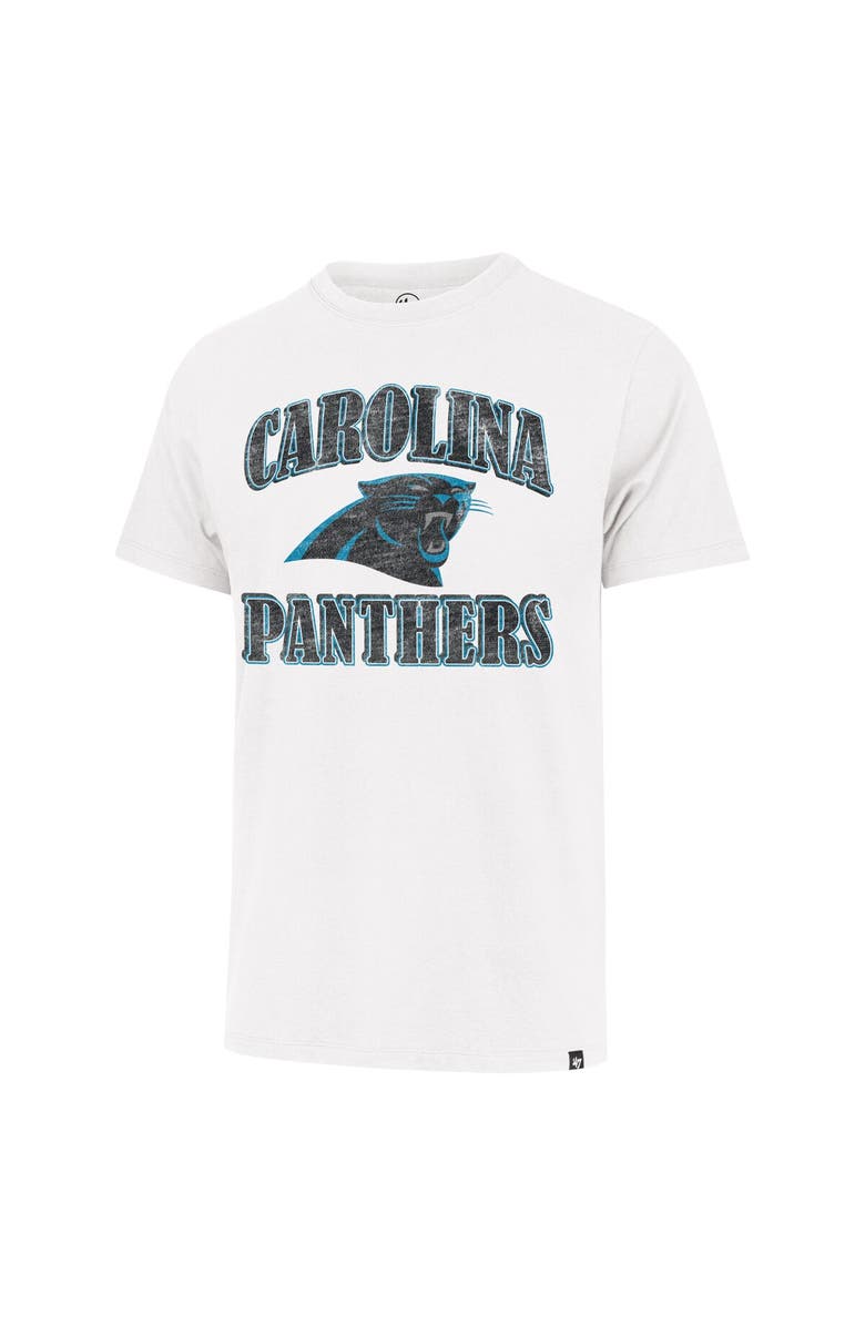 '47 Men's '47 White Carolina Panthers Overrun Franklin T-Shirt, Alternate, color,