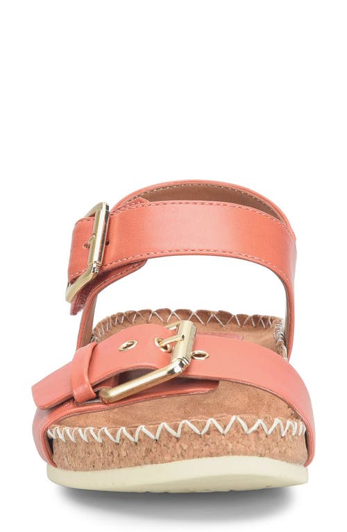 Eurosoft Cork Wedge Sandal In Mango