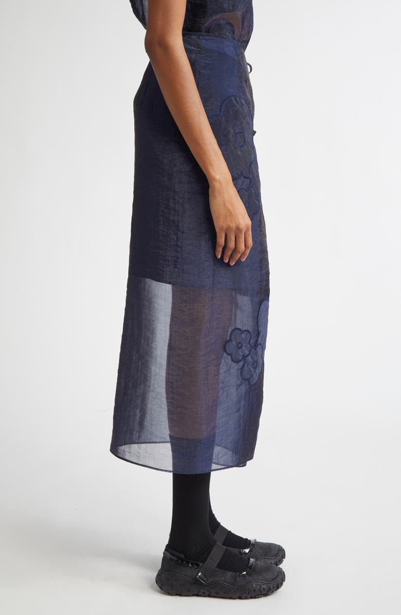 Cecilie Bahnsen April Floral Embroidered Wrap Skirt, Alternate, color,