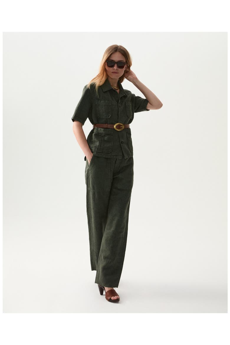 Newfatiguetv Fatigue Linen Trousers, Alternate, color, Military Green