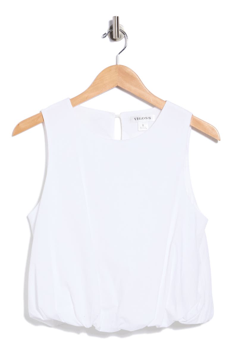 Bubble Hem Tank, Main, color, WHITE