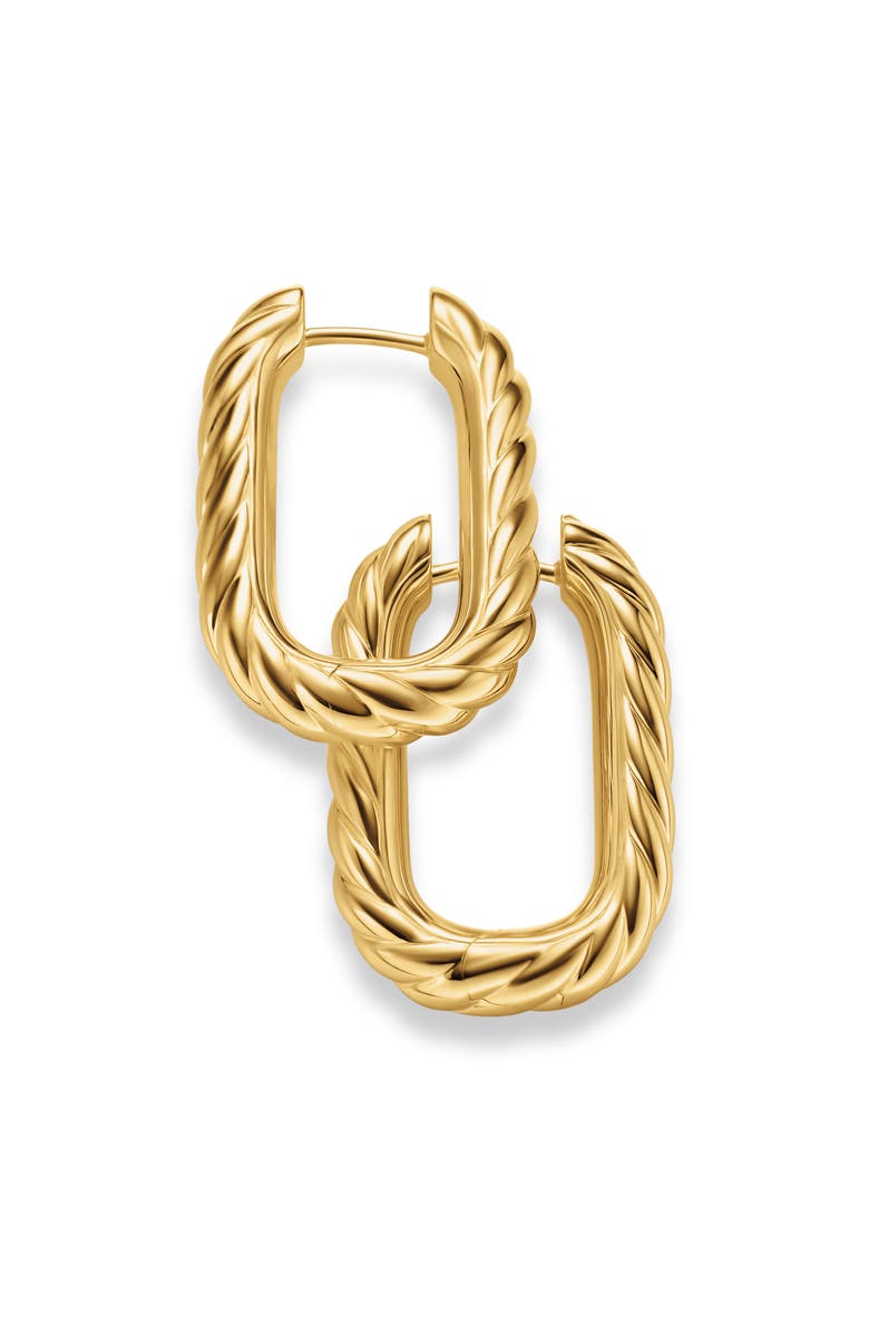 David Yurman DY Madison<sup>®</sup> Cable Hoop Earrings in 18K Yellow Gold, 24.3mm, Alternate, color, Gold