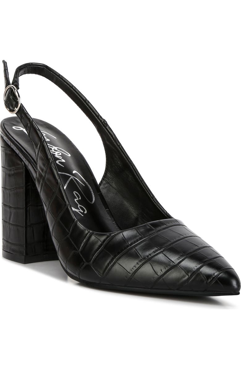 LONDON RAG Macha Croc Embossed Slingback Pump, Main, color,