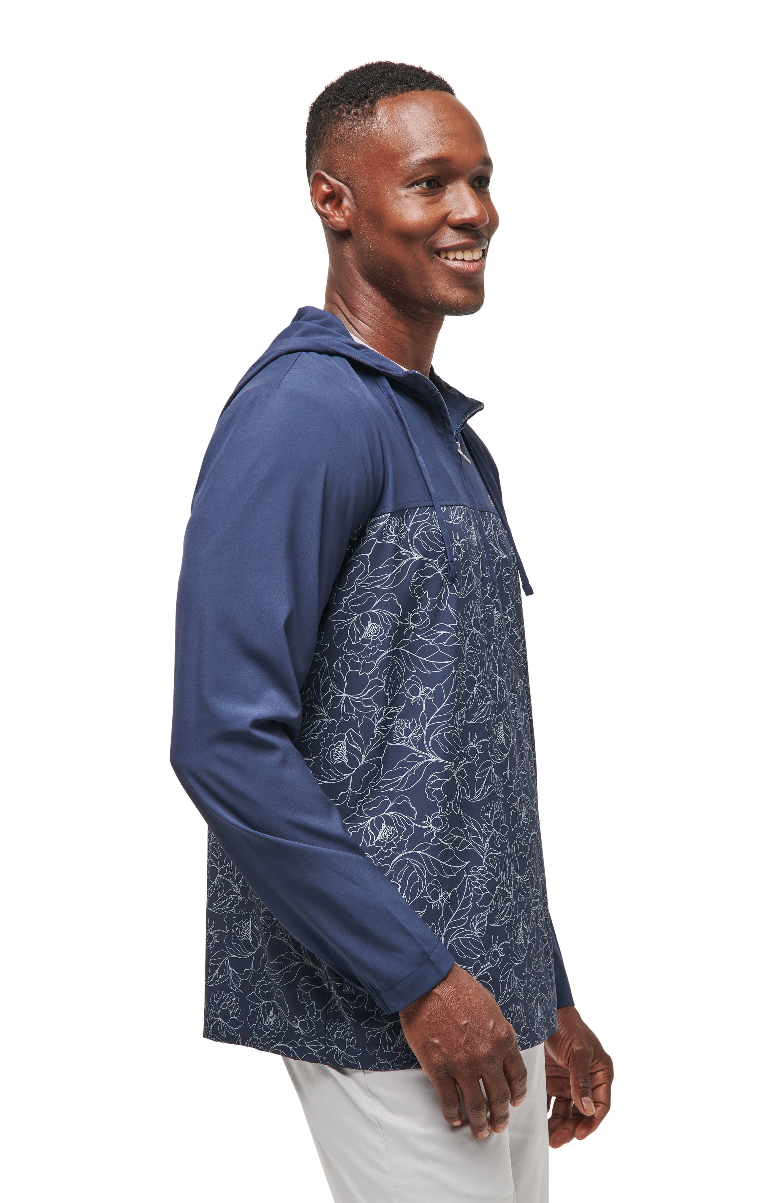 TravisMathew Blooming Orchid Colorbock Quarter Zip Hoodie (Men ...