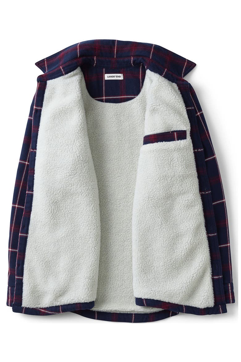 High Pile Lined Rain Defense Authentic Flannel Shirt Jacket, Alternate, color, Navy Gordon Dress Tartan