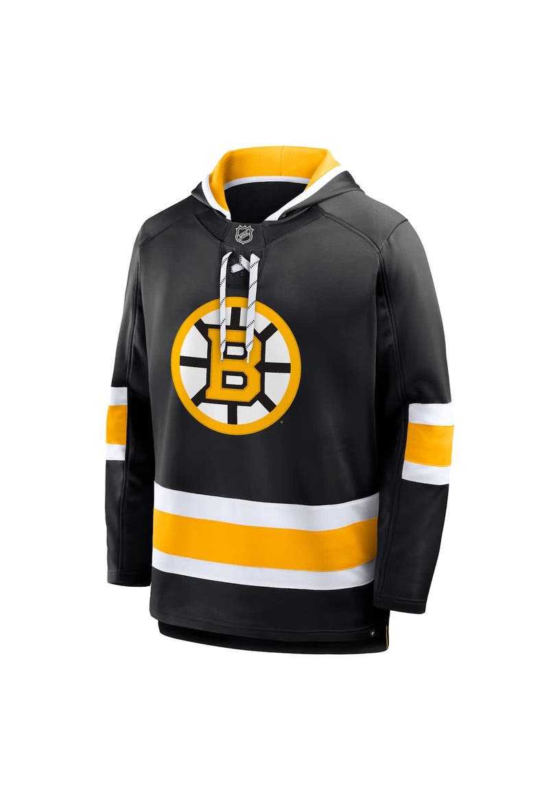 Men's Fanatics Black Boston Bruins Prime Time Fleece Hoodie, Alternate, color, Black