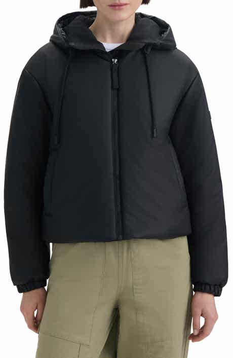 Leah Water Repellent Hooded Crop Puffer Jacket