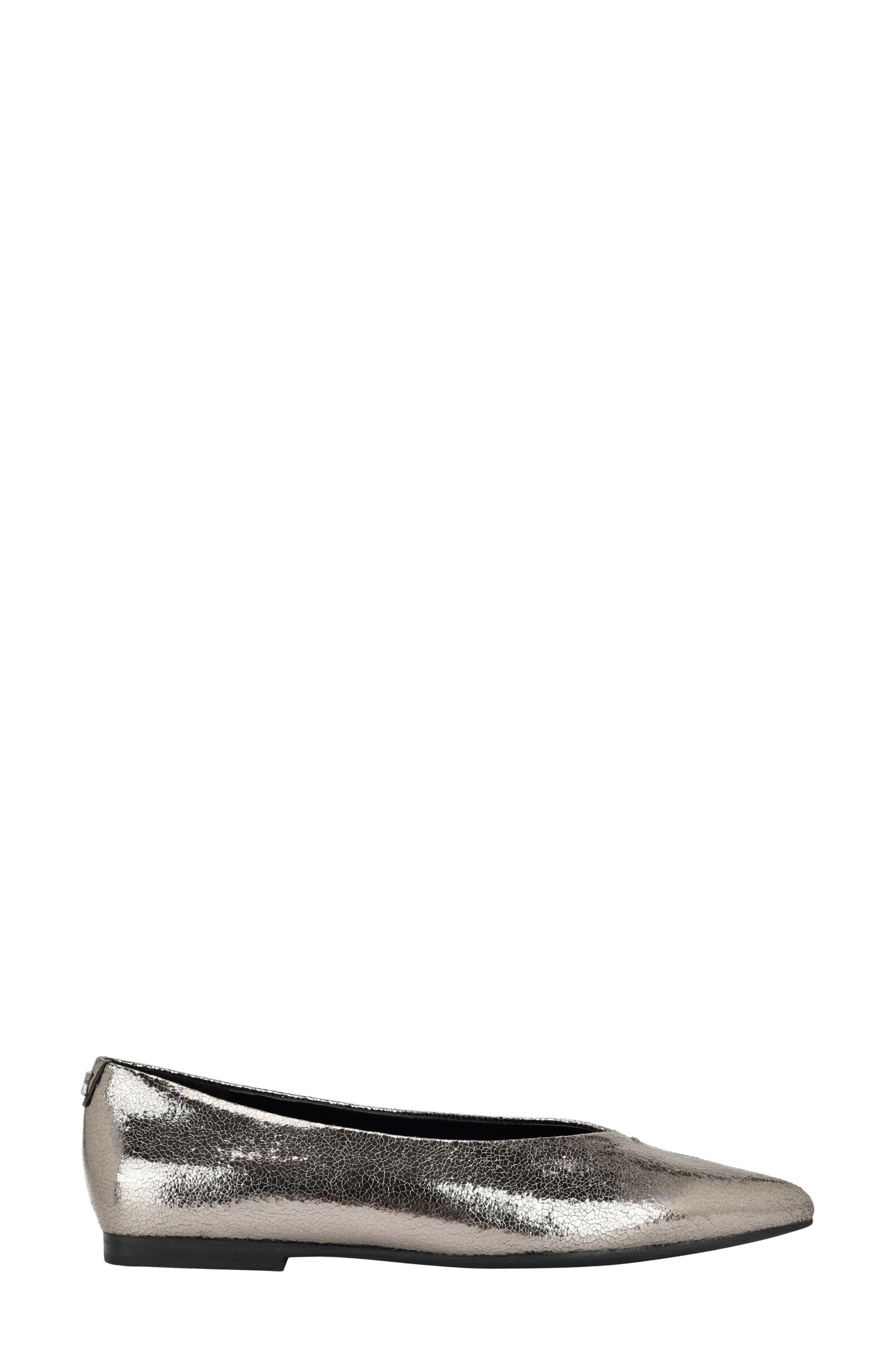 Gemeen Pointed Toe Flat, Alternate, color, PEWTER 060