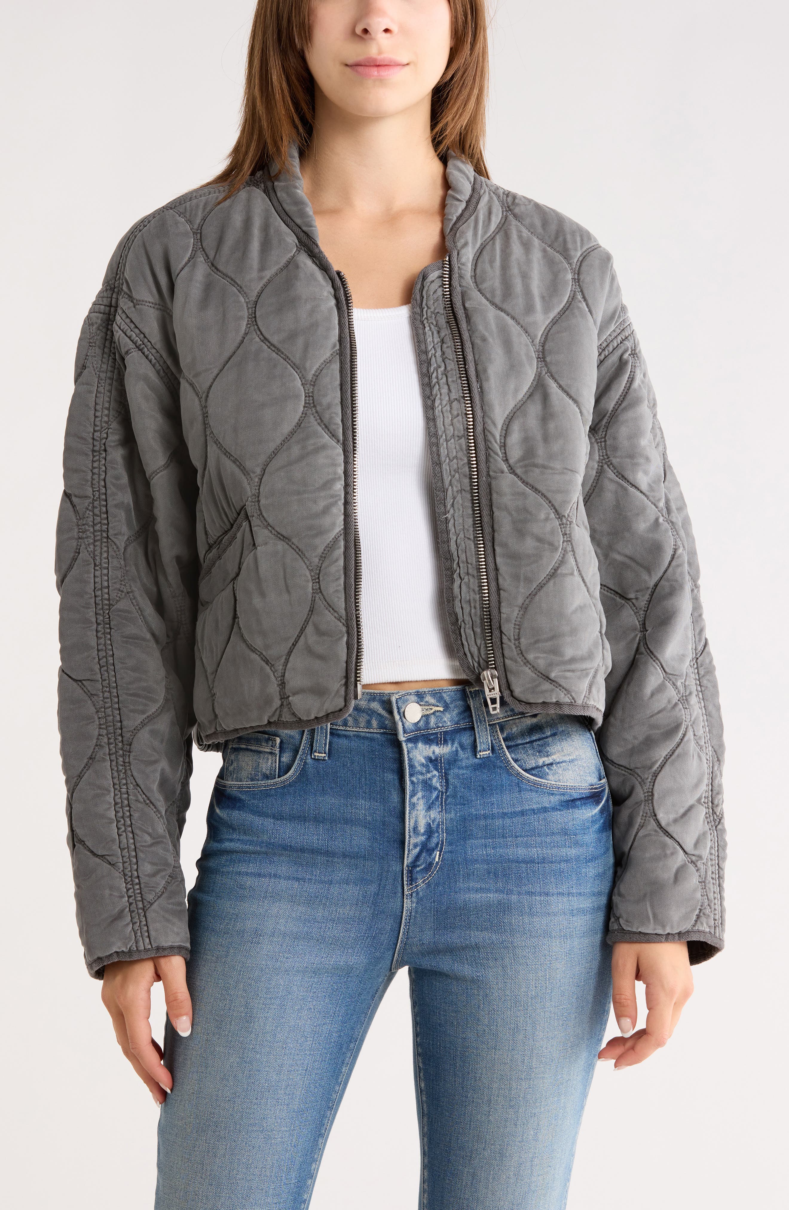 BLANKNYC Quilted Bomber Jacket